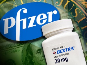 A bottle of Bextra is photographed at a drugstore in New York, Thursday, April 8, 2005. The painkiller Bextra was taken off the market Thursday, and the government wants similar prescription drugs to carry the strongest possible warnings about increased risk of heart attack and stroke among the millions of people who rely on them. (AP Photo/Mary Altaffer)